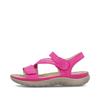 Rieker Twin Velcro Cross Strap Sandal - Fuchsia